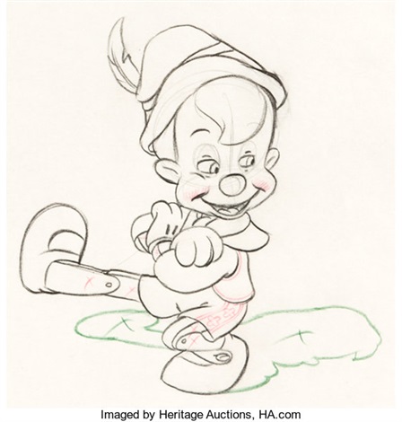 Pinocchio I Got No Strings Animation Drawing Walt Disney 1940 By Walt Disney Studios On Artnet