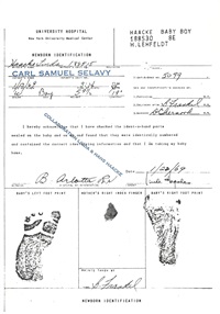 Birth Certificate of My Son (collaboration..., 1969