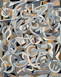 Composition abstraite aux tourbillons, 1955