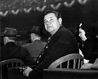 Babe Ruth Sitting in the Stands at the World , 1941