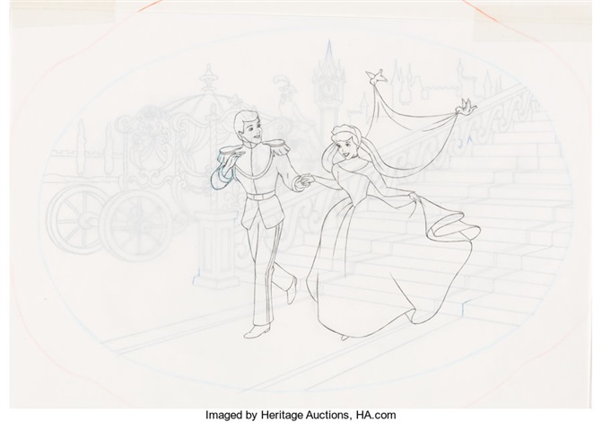 Cinderella Music Box Original Disney Artwork Walt Disney C 1990s Total 2 Original Art By Walt Disney Studios On Artnet