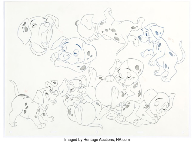 101 Dalmatians Original Artwork Group Of 14 Walt Disney C 1980s 90s Total 14 Original Art By Walt Disney Studios On Artnet