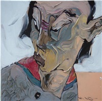 'Surprised' Oil on Canvas Portrait Painting, 2011