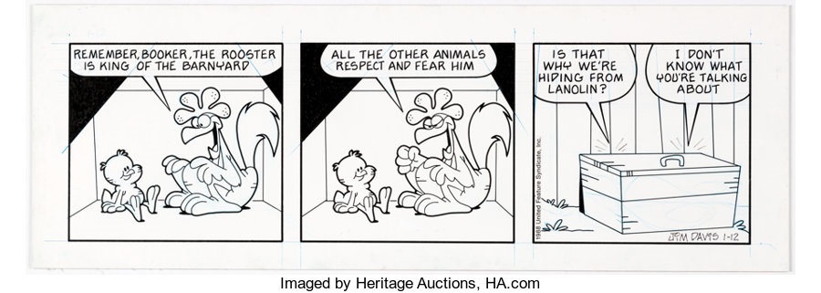 Jim Davis Us Acres Daily Comic Strip Original Art Dated 1 12 United Feature Syndicate 19 By Jim Davis On Artnet