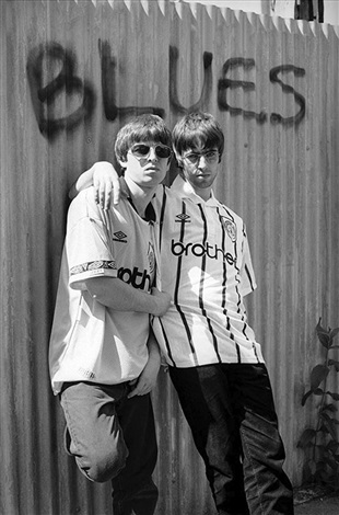 Oasis- Manchester City football shirts 