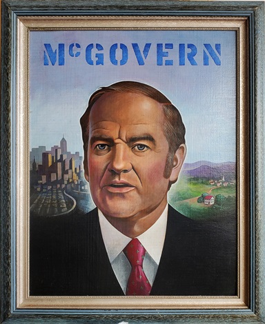 Original Full Color 28” x 21” GEORGE McGOVERN Presidential Poster 1972 MINT 