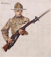 Study for World War I Soldier Collier's Cover, 1917