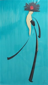 Large Elegant Blue Dress by Les Girls