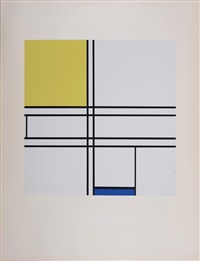 Composition Bleu, Jaune 1936, 1957