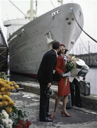 Fashion at the pier, c. 1950, 1950