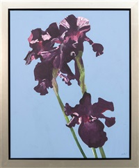 Irises - purple, blue, flowers, pop-art,..., 2019