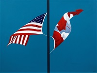Side by Side - flag, pop-art, Canadiana,..., 2001