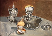 Still Life, Silver at Chartwell, ca. 1930