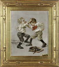 Fight Between Two Boys, Saturday Evening..., 1911