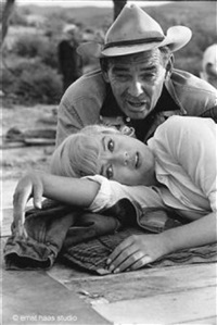 Marilyn Monroe and Clark Gable on the set of , 1960
