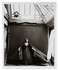 Suzy Parker, evening dress by Dior, Paris,..., 1956