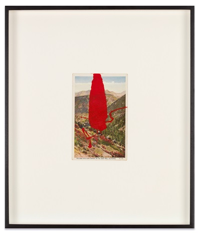 found postcard monoprint (the drop on the dean trail) by tacita dean