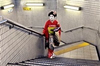 Geisha in Subway, Kyoto, Japan, 2007
