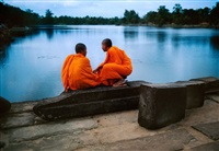 Monks on Causeway, 1997