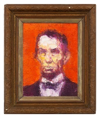 Untitled (orange and purple lincoln), 2014