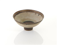 Footed Bowl with Radiating Inlaid Lines..., ca. 1982