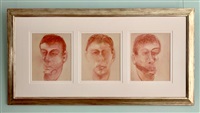Three studies for a portrait of John Edwards, 1980