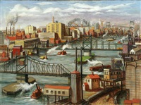 Tugboats on the East River, 1937