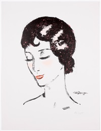 Girl with lowered eyes, ca. 1930