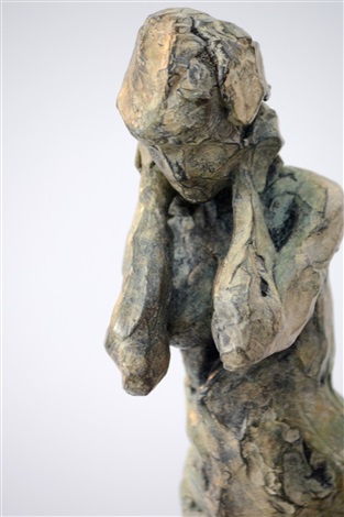 The Pleiades Taygete Emotive Nude Female Figurative Bronze Statuette By Richard Tosczak