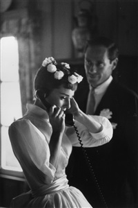 Audrey Hepburn at her wedding to Mel Ferrer