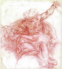 jupiter hurling a thunderbolt by simone cantarini