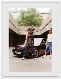 Goldie, Merc & dog, 1996