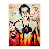 Keith Haring Canvas Print (Green), 2010