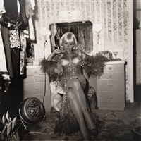 Topless dancer in her dressing room, San..., 1968