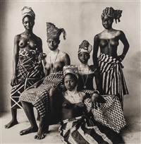 Five Dahomey Girls, Two Standing, 1967