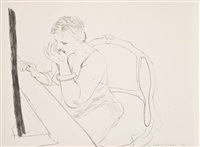 David Hockney Celia Adjusting Her Eyelash, 1979