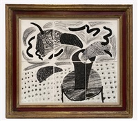 Black Plant on Table, April 1986, 1986