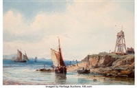 Ships off a Rocky Coast