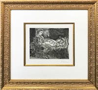 GARCON ET DORMEUSE A LA CHANDELLE, 1934