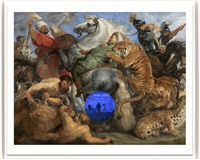 Gazing Ball (Rubens Tiger Hunt), 2017
