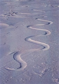 Snow drift, carved into, waiting for the..., 1989