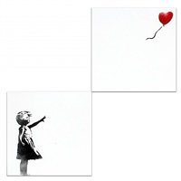 Girl With Balloon (Diptych), 2006