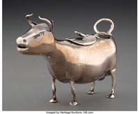 A H. Hooykaas Silver Bull-Form Creamer, 1906–1924