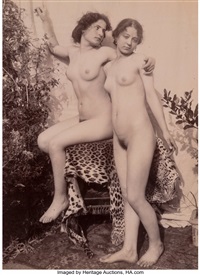 Two Nude Young Women on Leopard..., 1890–1899 Two Nude Young Women on Leopard..., 1890–1899
