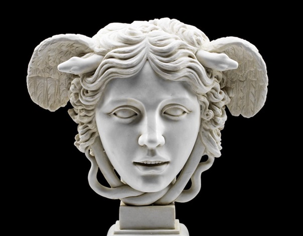 medusa marble statue