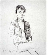 Sketch of a Girl NO.1 by  Liu Xiaodong