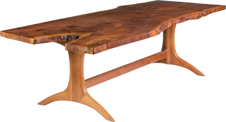 a monumental free form trestle table with notch detail by sam maloof free form wood tables
