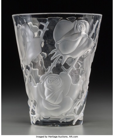 Roses Vase By Lalique Co On Artnet