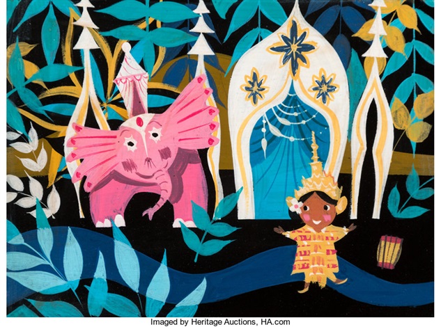 Mary Blair Its A Small World Thailand Concept Painting Walt Disney By Mary Robinson Blair On Artnet