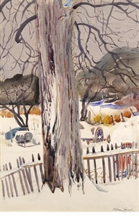 Old Horse Chestnut Tree in Winter, 1950